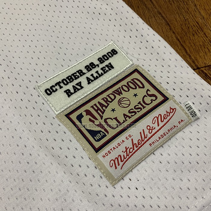 Camiseta Boston Celtics Ray Allen NO 20 Hardwood Classics Throwback 2007-08 Blanco